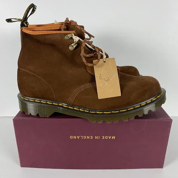 Dr. Martens Repello Calf Suede Boots Men's Size 13 Brown Tan NIB NEW - Picture 1 of 14